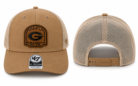 Georgia Bulldogs Khaki  Bonehide Trucker Adjustable Hat