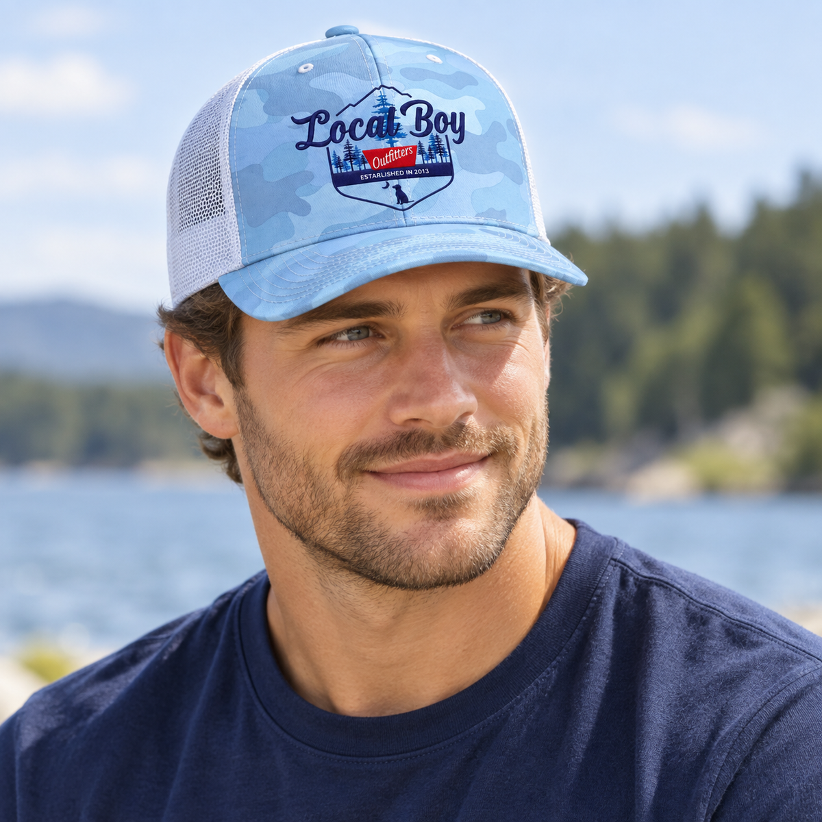 Local Boy  -  Trucker Light Blue Camo