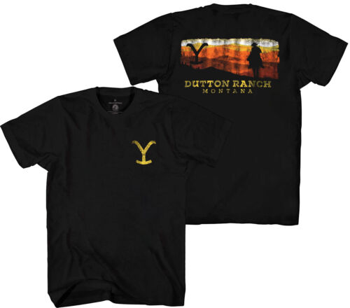 Yellowstone Rider Sunset Gradient Dutton Ranch Montana TV Show T Shirt