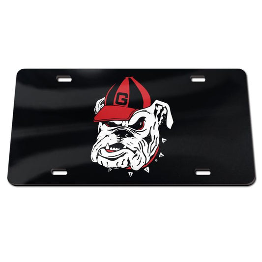 Georgia Bulldogs Old Dog  Specialty Acrylic License Plate