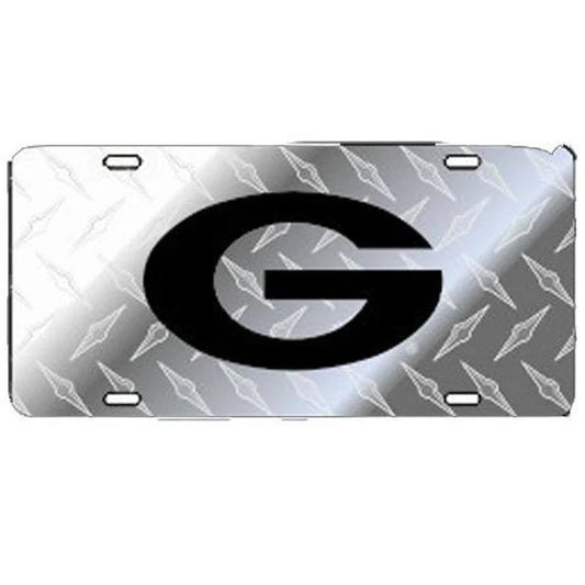 Georgia Bulldogs Silver Toolbox Black G Car Tag