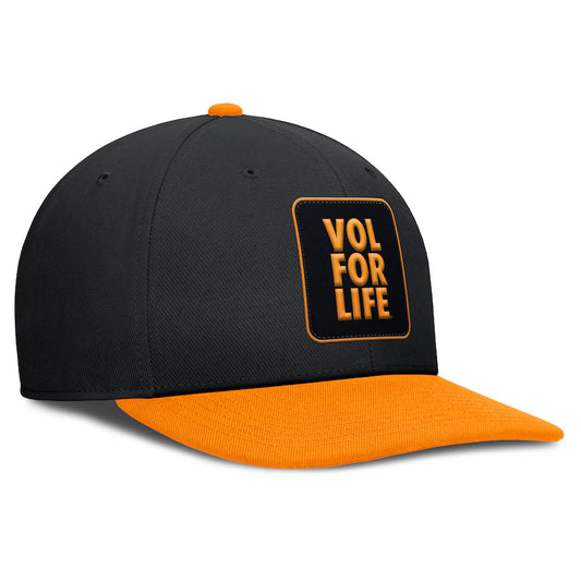 Tennessee Volunteers Nike 2025 Sideline Campus Pro Local Snapback Hat - Black/Tennessee Orange