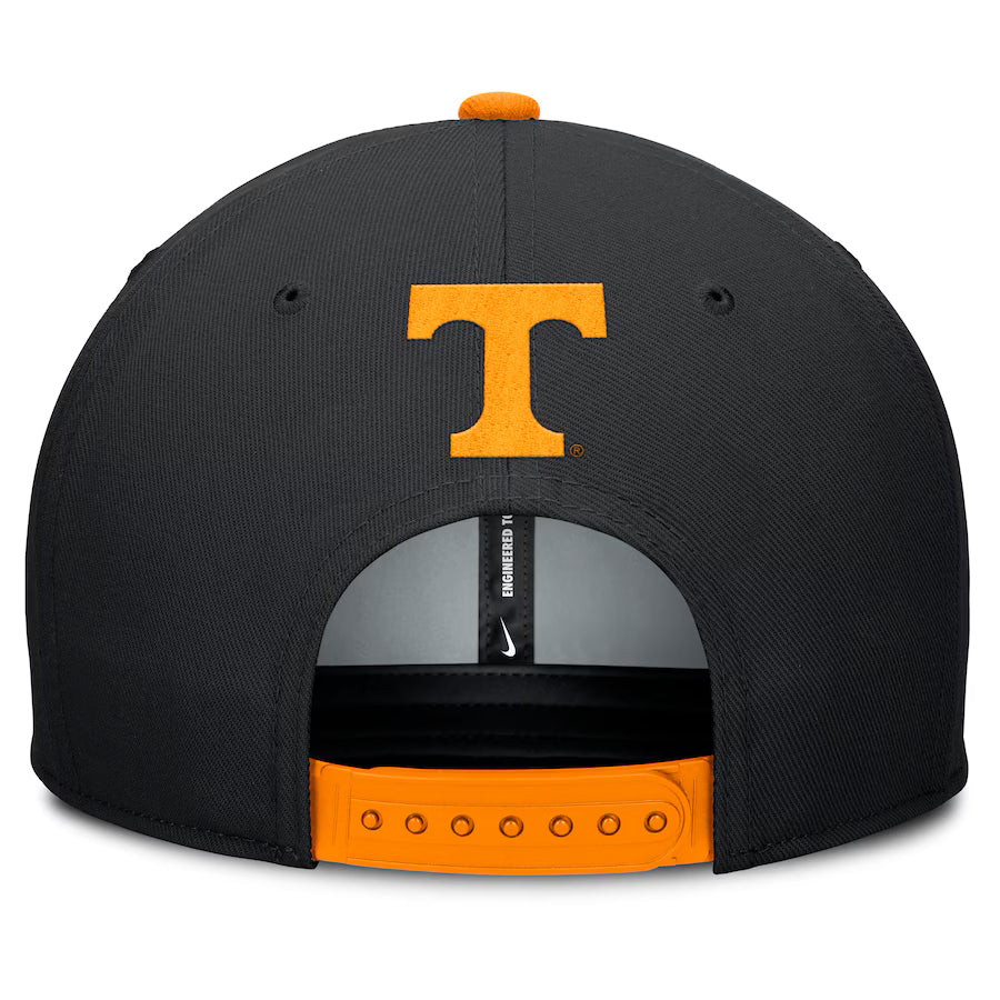 Tennessee Volunteers Nike 2025 Sideline Campus Pro Local Snapback Hat - Black/Tennessee Orange