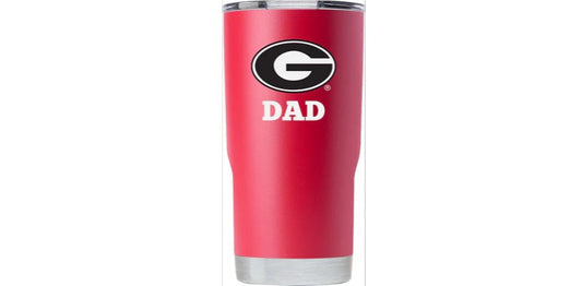 GEORGIA 20oz RED "DAD" TUMBLER - J&W Sports Apparel