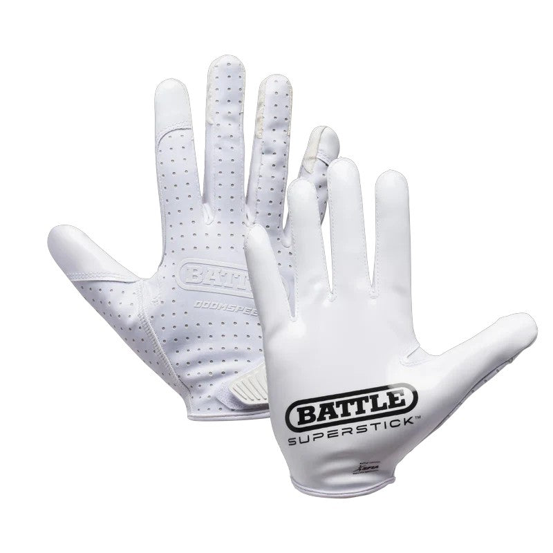 Battle Sports - White  Doom Speed Receiver Football Gloves