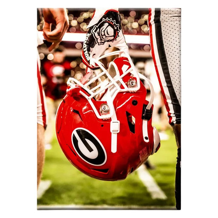 Georgia Bulldogs Power G Football Helmet Fridge Magnet - Uga Gifts & Tailgating