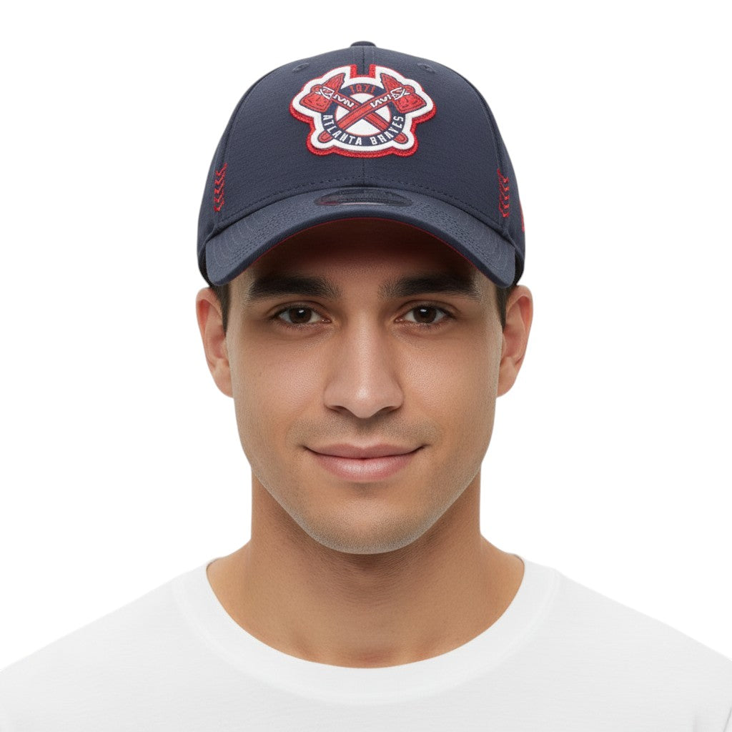 Atlanta Braves New Era 2024 Clubhouse 9FORTY Adjustable Hat - Navy
