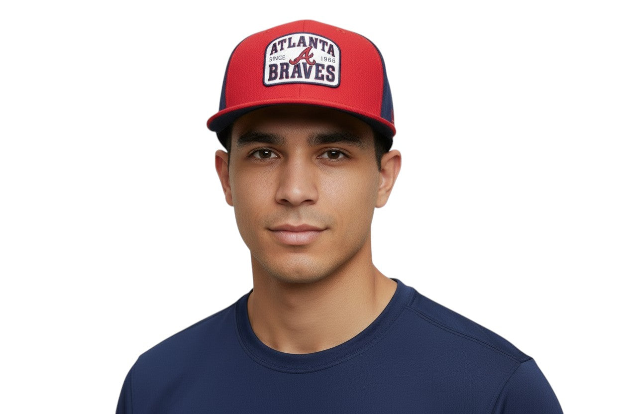 Atlanta Braves Fanatics Cycle Snapback Hat - Red/Navy