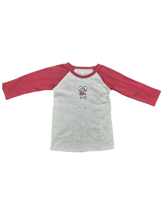 Alabama Crimson Tide Raglan 3/4 Sleeve Baseball Style Tee  Toddler