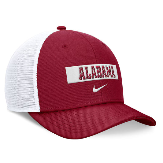 Alabama Crimson Tide Nike 2024 Sideline Trucker Adjustable Hat - Crimson/White