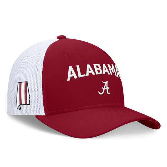 Alabama Crimson Tide Nike Primetime Rise City Trucker Adjustable Hat - Crimson/White