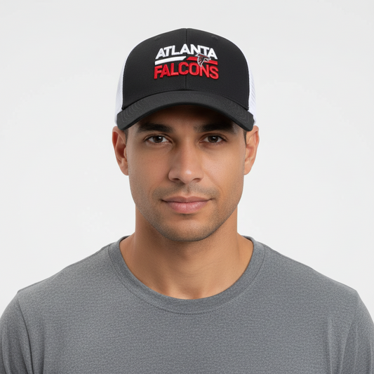 Atlanta Falcons Fanatics Upper Trucker Adjustable Hat - Black/White