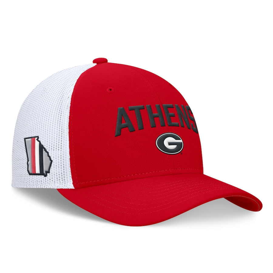 Georgia Bulldogs Nike Primetime Rise City Trucker Adjustable Hat - Red/White