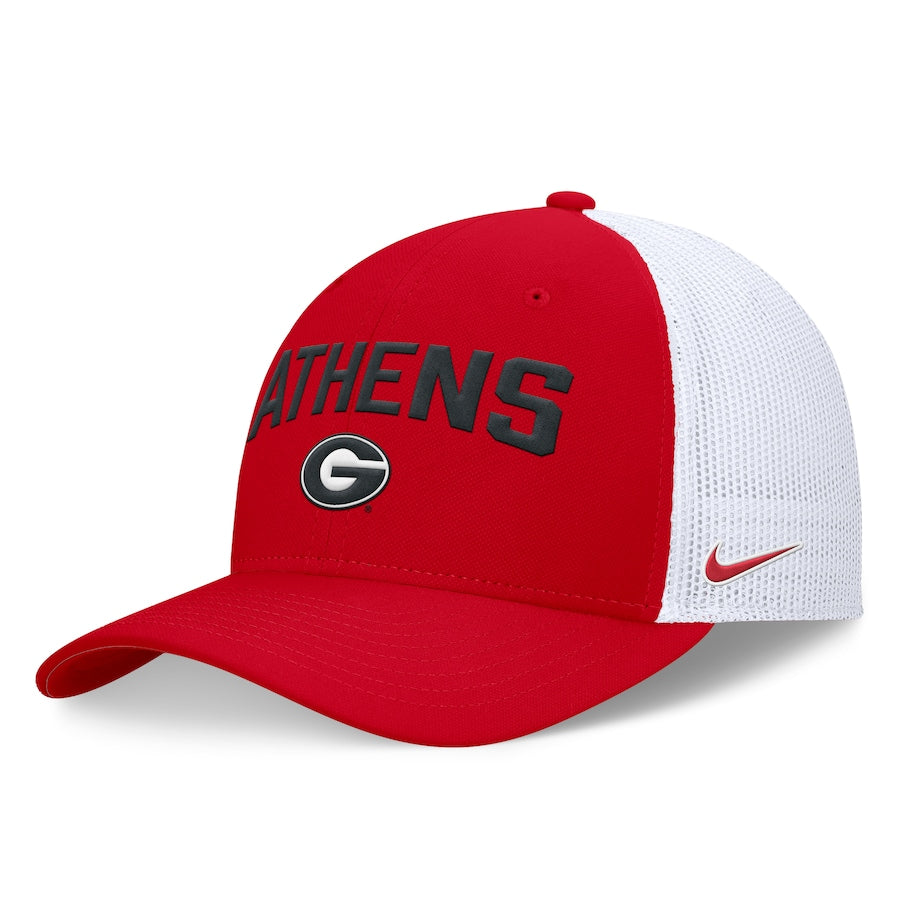 Georgia Bulldogs Nike Primetime Rise City Trucker Adjustable Hat - Red/White