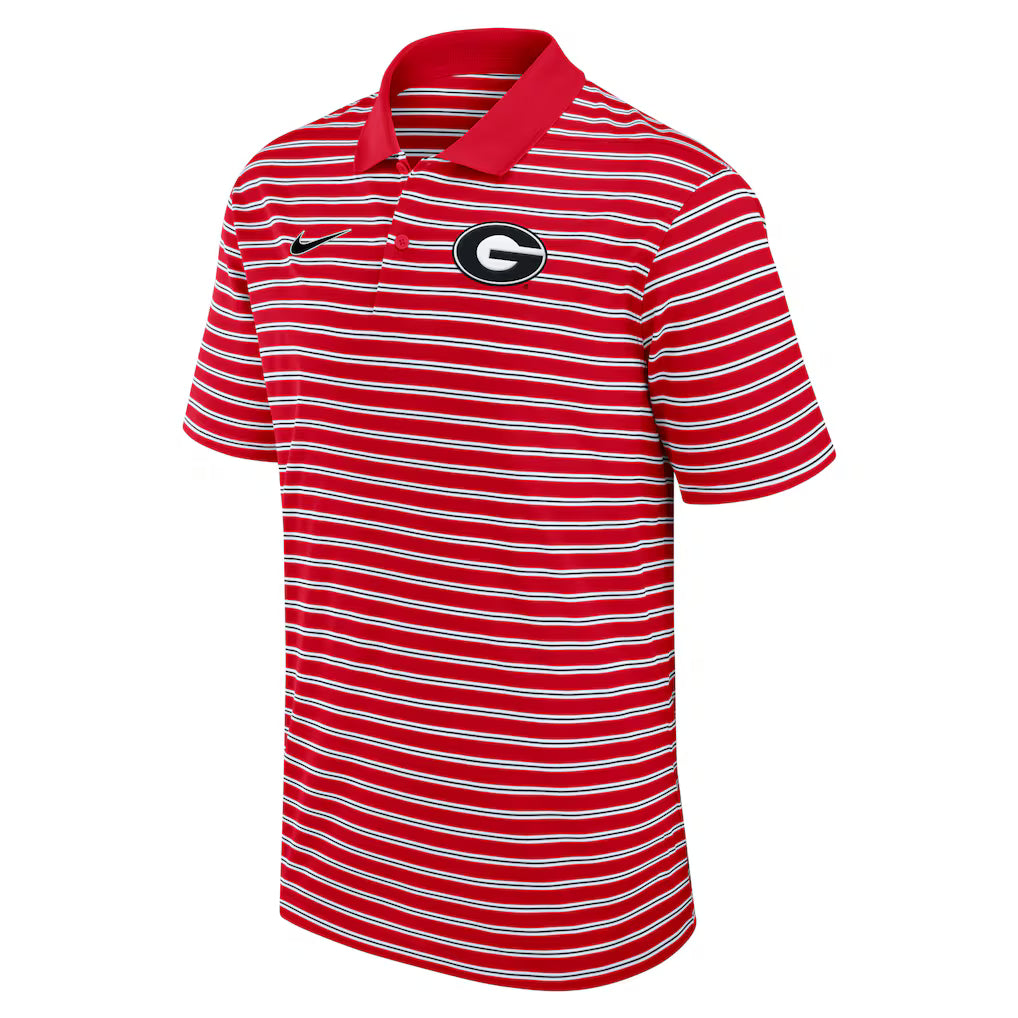 Georgia Bulldogs Nike Primetime Victory Striped Dri-FIT Polo - Red/White