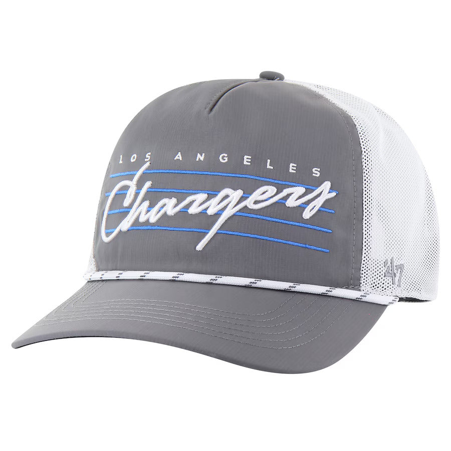 Los Angeles Chargers '47 Downburst Relaxed Hitch Trucker Adjustable Hat - Gray/White