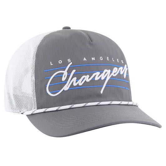 Los Angeles Chargers '47 Downburst Relaxed Hitch Trucker Adjustable Hat - Gray/White