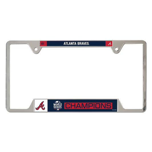 Atlanta Braves WinCraft 2021 World Series Champions Metal License Plate Frame