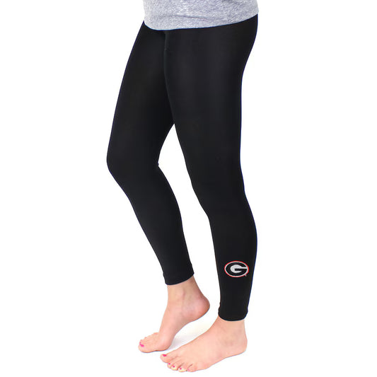 Georgia Bulldogs- ZooZatz   Women's Fleece Leggings - Black     S/M    L/XL - J&W Sports Apparel